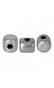 Les perles par Puca® Minos beads Silver alluminium mat 00030/01700